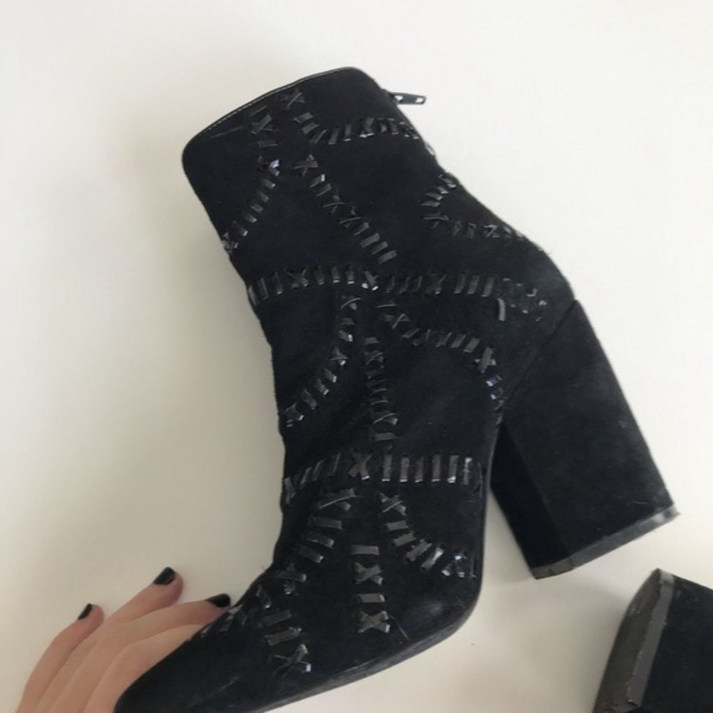 Jeffrey Campbell RARE black heel stitch booties - Picture 4 of 8